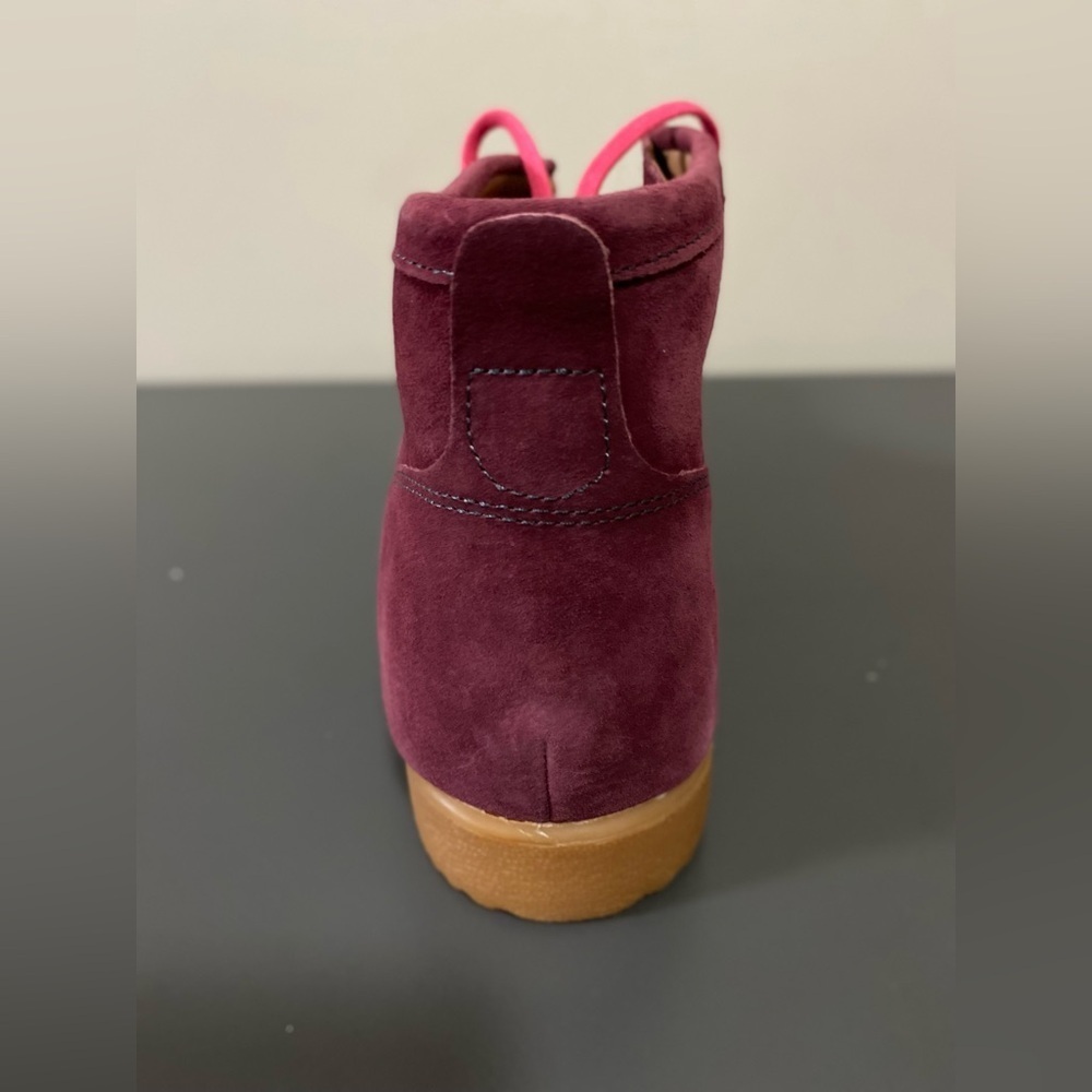 NWOT Hush Puppies Mens Bridgeport Wine Red Suede Chukka Boots US Size 13 - Picture 8 of 14